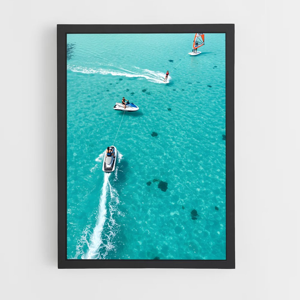Poster Surf à Malé – affiche Plongée sous-marine (vue 2)